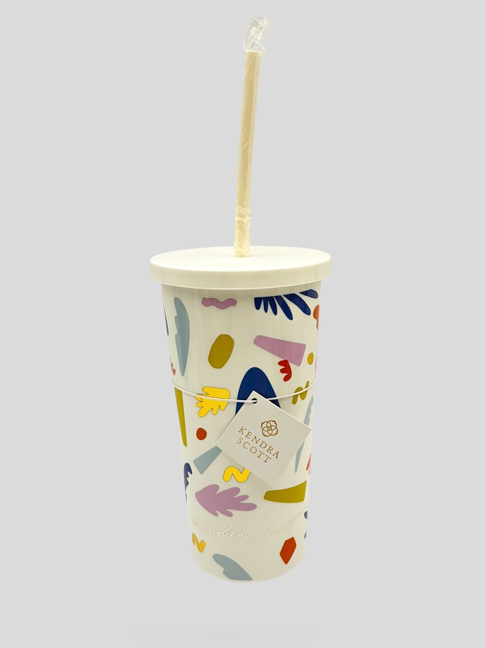 Kendra Scott Plastic Travel Straw Tumbler Terrazzo 20 oz